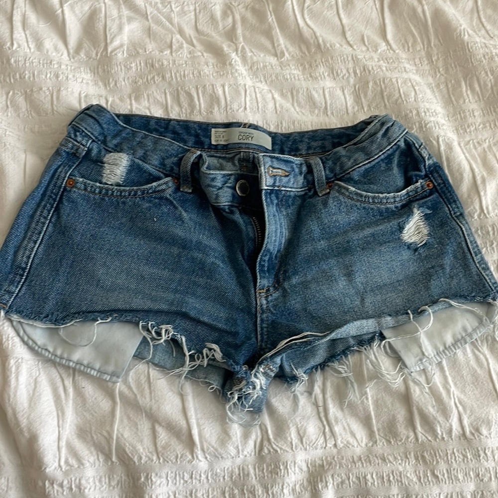Top Shop cut off denim shorts